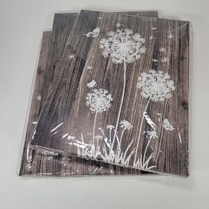 Canvas Prints Set Of 3 Abstract Dandelion on Vintage Wood Background 12"x16" New